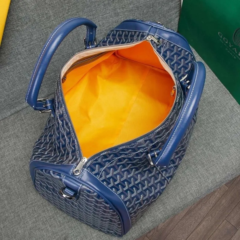 Goyard Blue 78 Travel Duffle Bag - Image 9