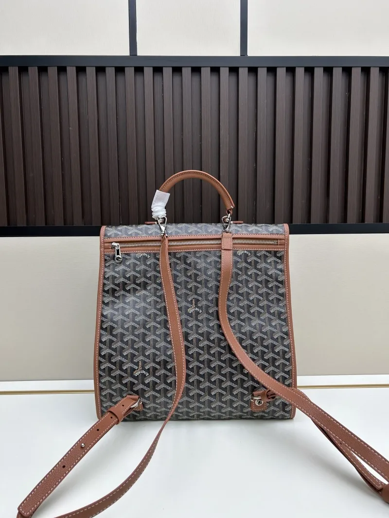 Goyard Black Tan Trim Backpack - Image 3