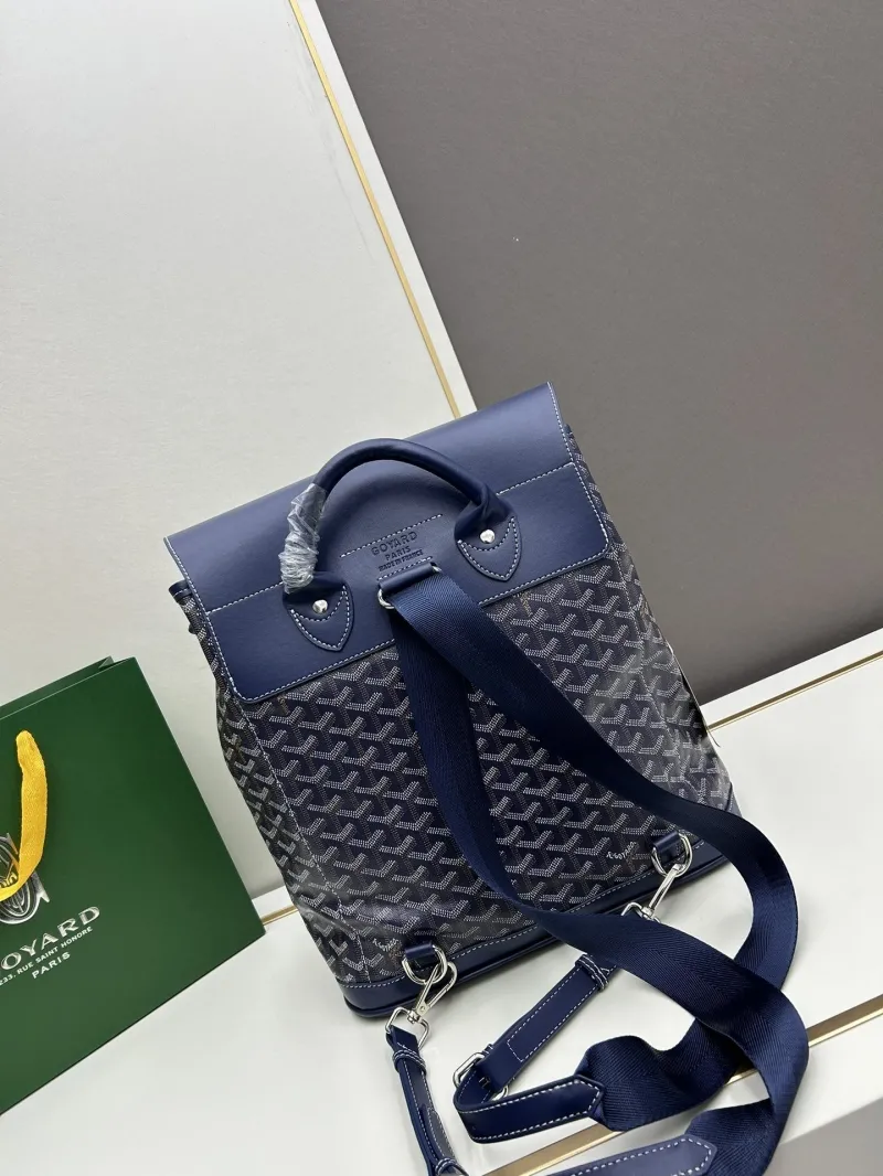 Goyard Navy Blue Backpack 33x33x15cm - Image 3