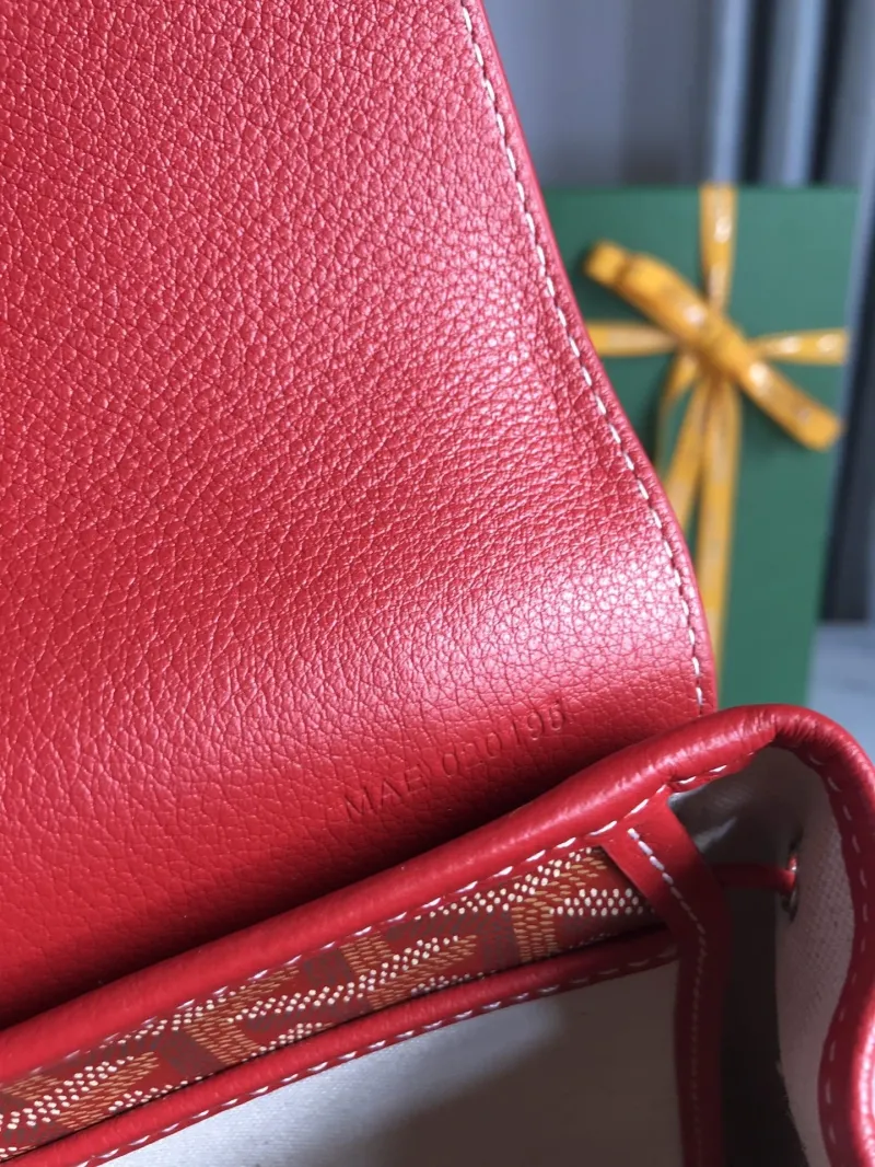 Goyard Red Mini Leather Backpack - Image 7