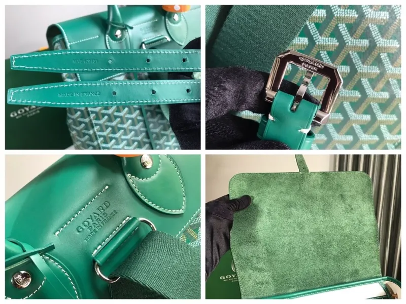 Goyard Green Backpack for Travel - Image 9