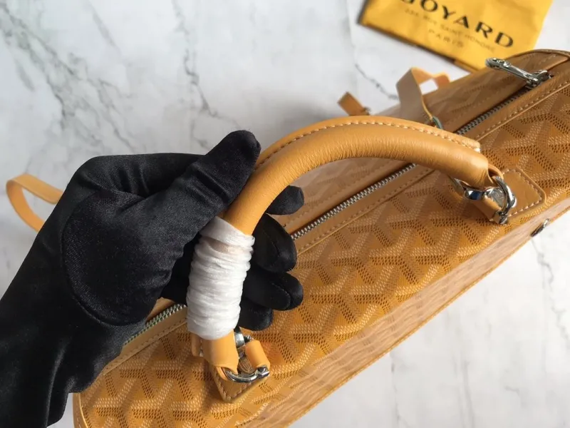 Goyard Yellow Monogram Backpack - Image 5