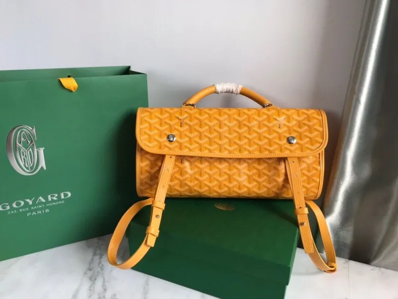 Goyard Yellow Monogram Backpack - Image 9