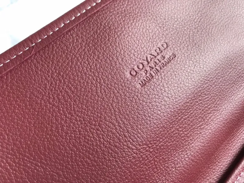 Goyard Luxury Burgundy Leather Backpack - Image 9
