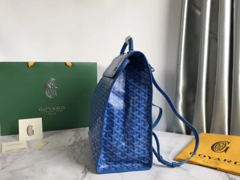Alternative view of Goyard Blue Signature Canvas Backpack