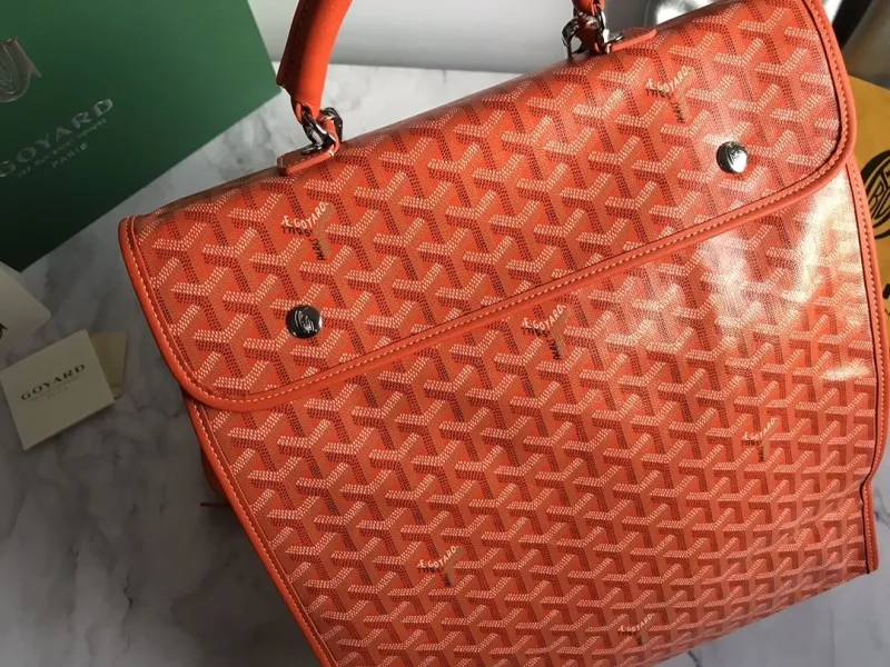 Goyard Orange Luxury Backpack - Image 4