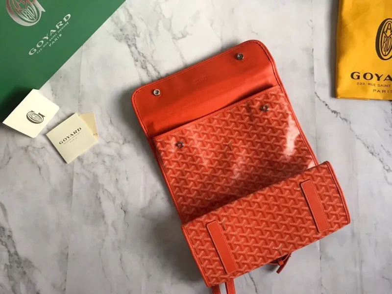 Goyard Orange Luxury Backpack - Image 8