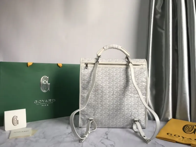 Alternative view of Goyard White Designer Backpack 52