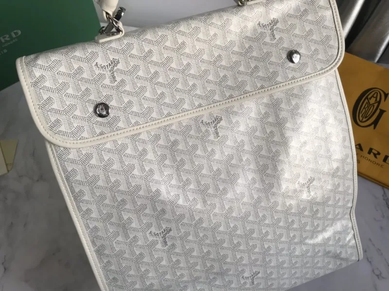 Goyard White Designer Backpack 52 - Image 4