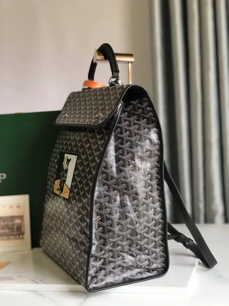 Alternative view of Goyard Black Monogram Canvas Backpack