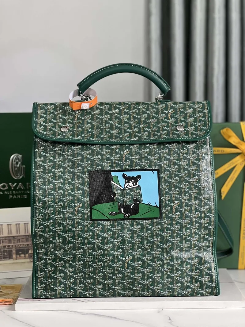 Goyard Luxury Green Backpack 54