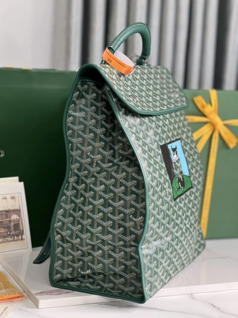 Alternative view of Goyard Luxury Green Backpack 54