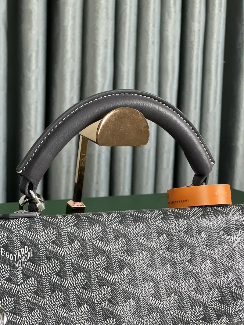 Goyard Gray Monogram Leather Backpack - Image 5