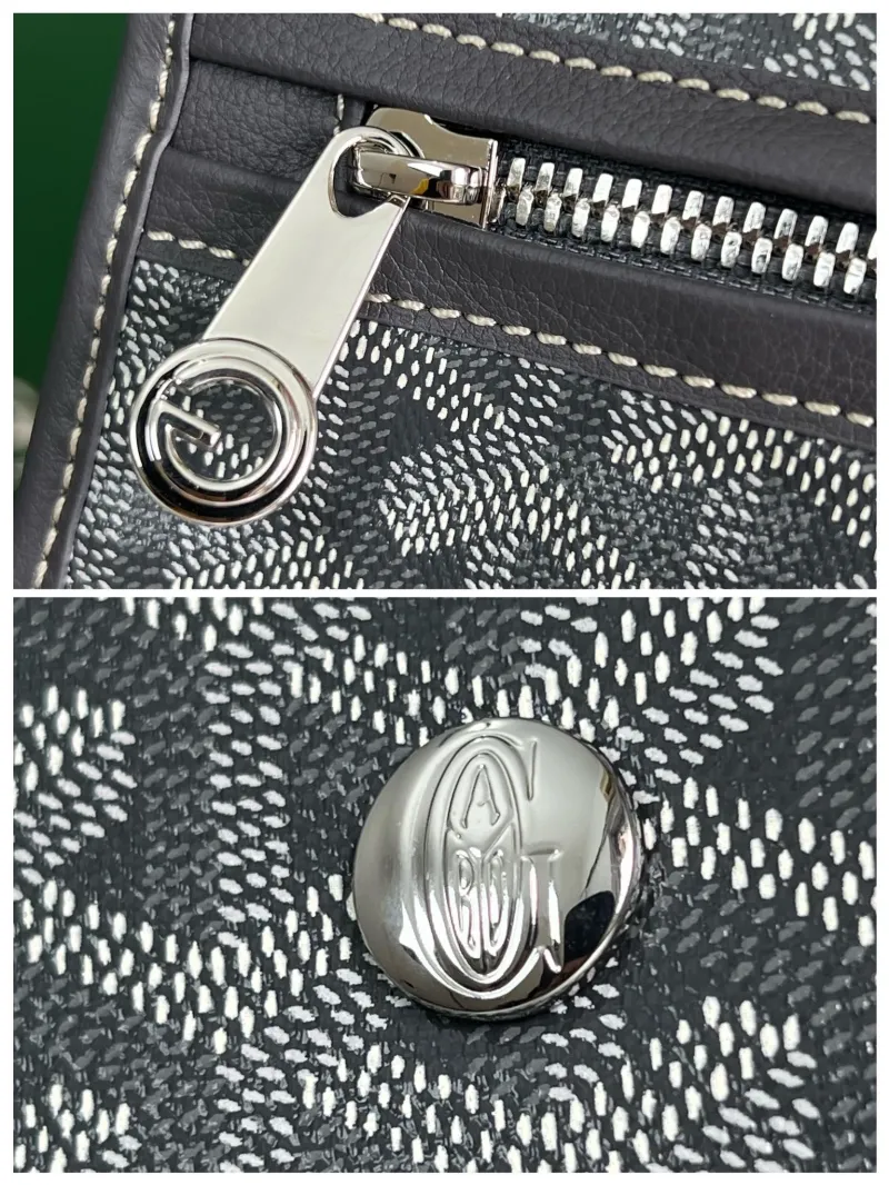 Goyard Gray Monogram Leather Backpack - Image 9