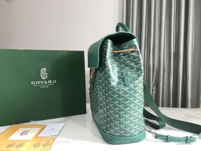 Alternative view of Goyard Green Leather Backpack
