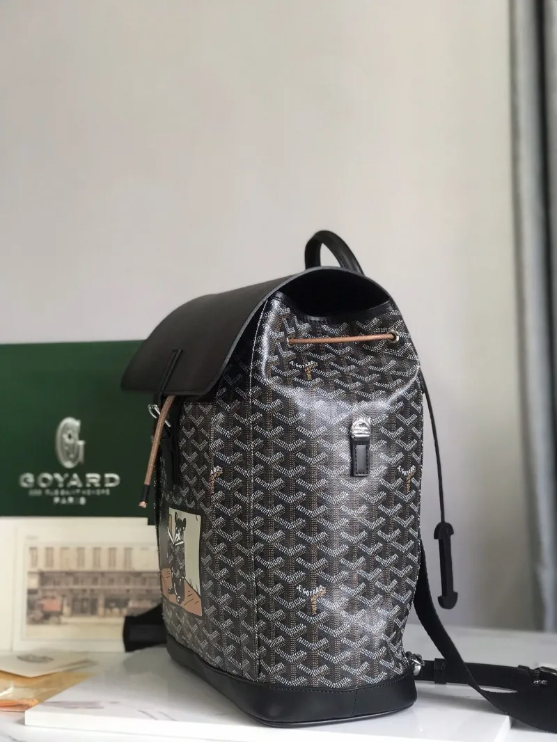 Alternative view of Goyard Luxury Black Monogram Backpack