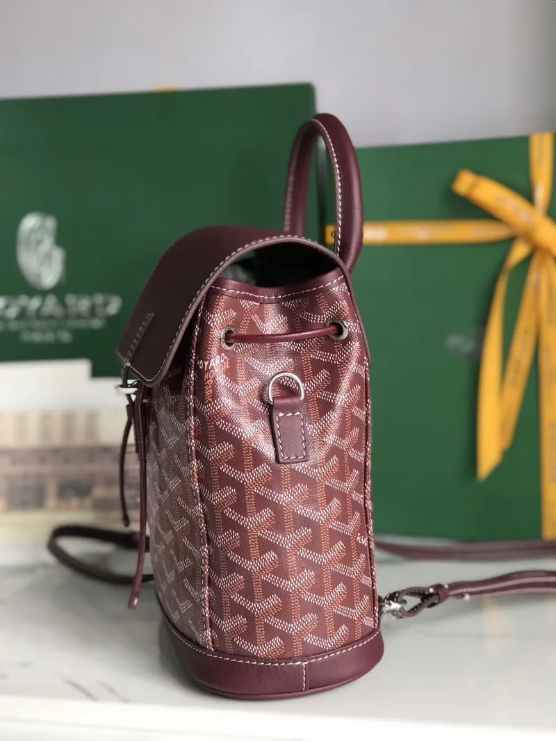 Alternative view of Goyard Burgundy Mini Backpack Model 62