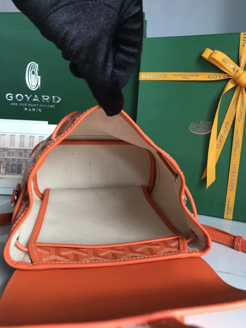 Goyard Orange Mini Leather Backpack - Image 8