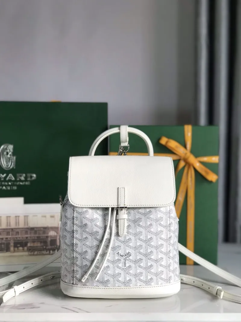 Goyard White Mini Backpack