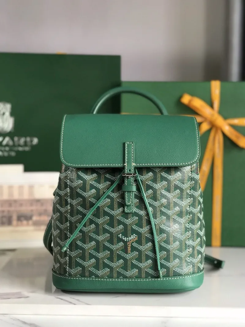 Goyard Green Leather Mini Backpack