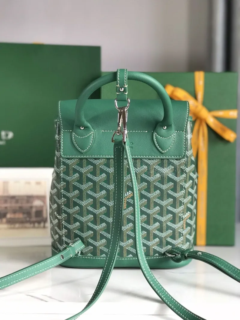 Goyard Green Leather Mini Backpack - Image 3