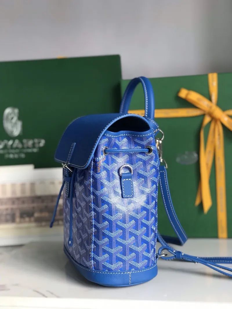 Alternative view of Goyard Blue Mini Leather Backpack