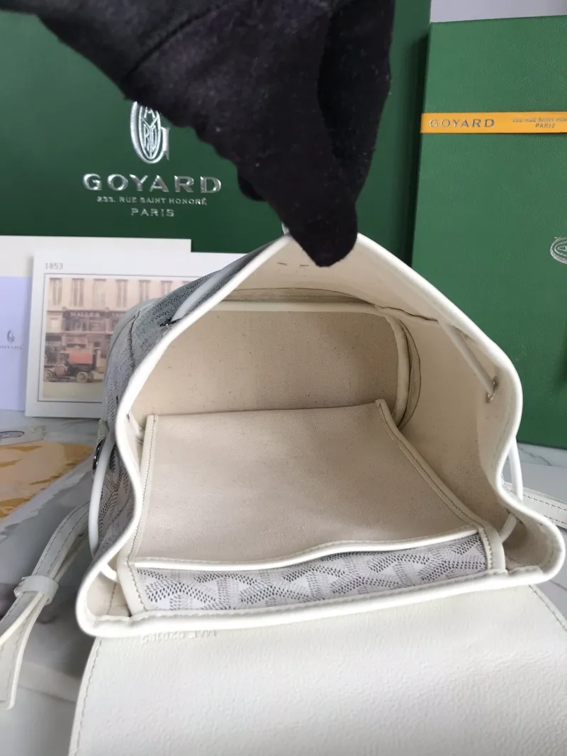Goyard White Mini Backpack 80 - Image 7