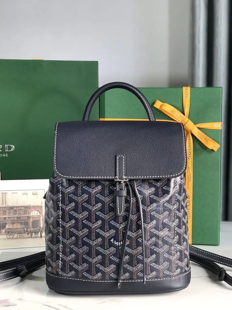 Goyard Navy Blue Backpack Model 81
