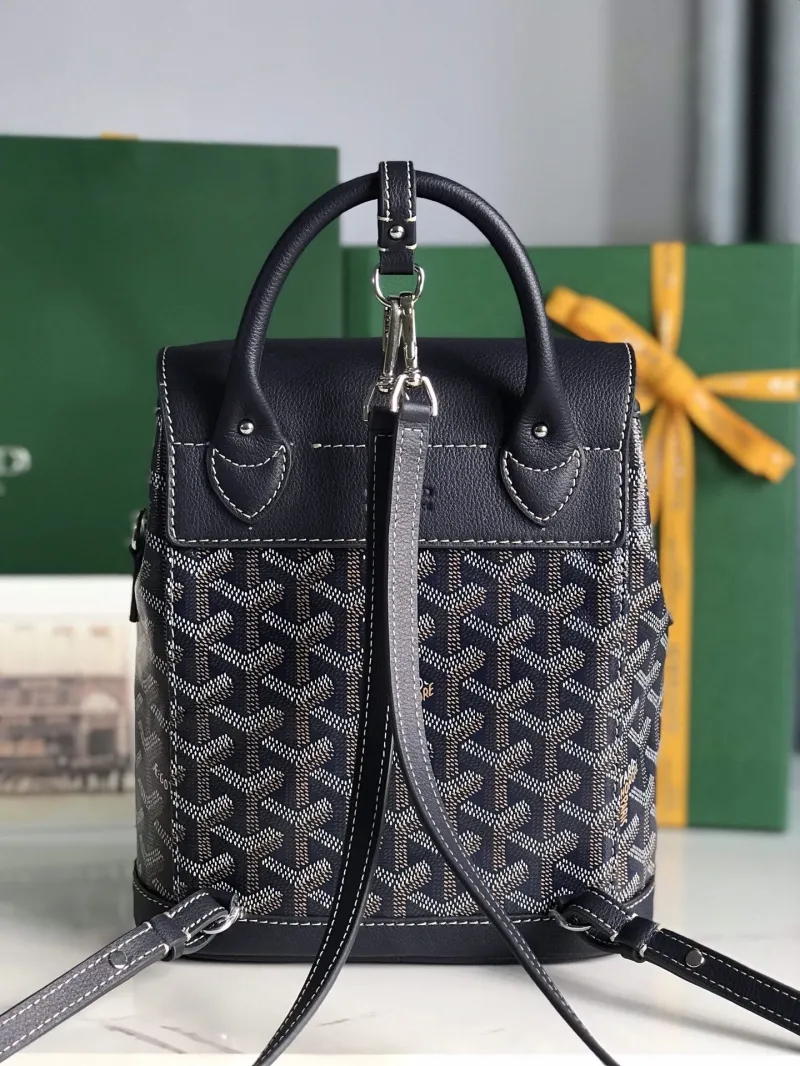 Alternative view of Goyard Navy Blue Backpack Model 81