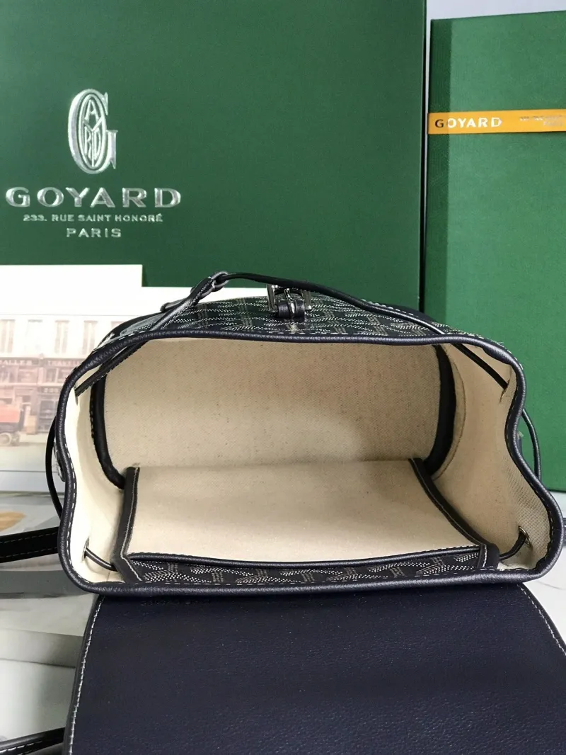 Goyard Navy Blue Backpack Model 81 - Image 5