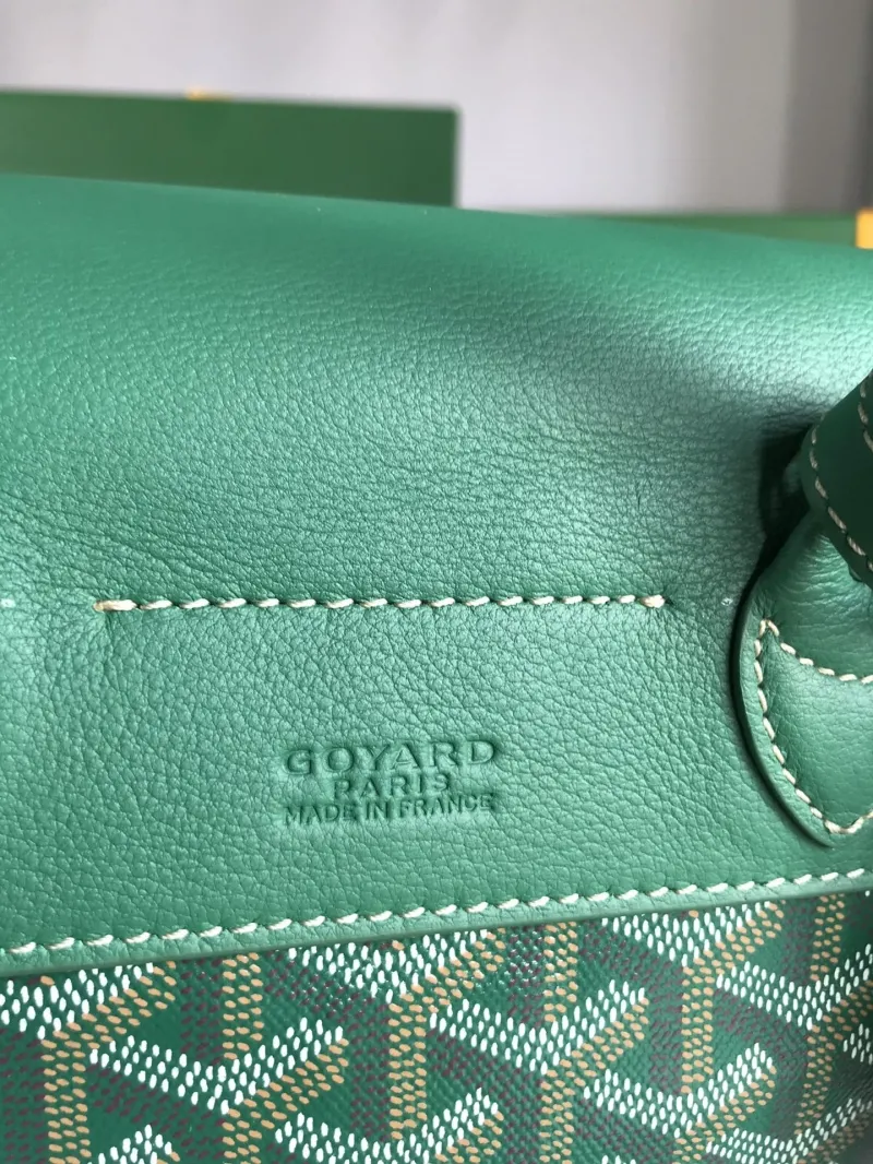 Goyard Green Mini Leather Backpack - Image 5