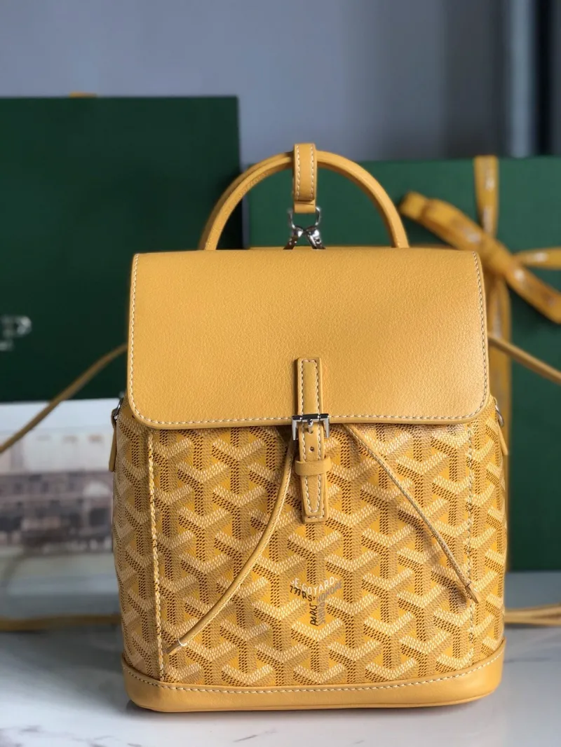 Goyard Yellow Mini Leather Backpack
