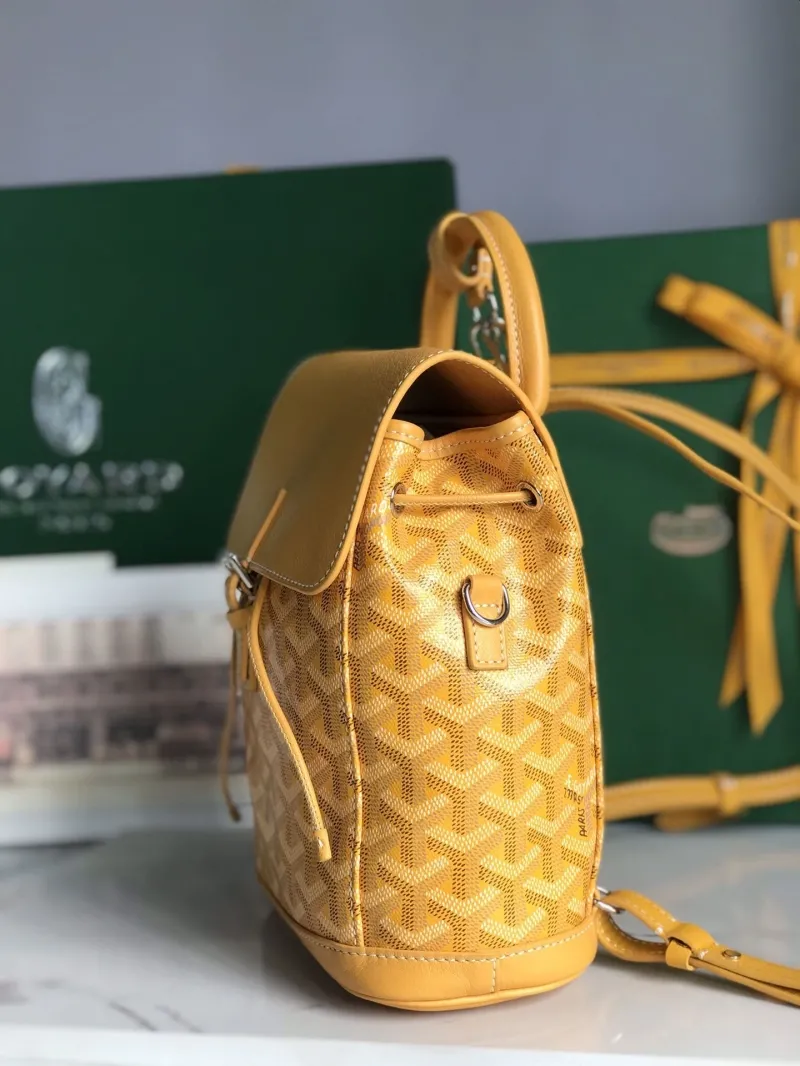 Alternative view of Goyard Yellow Mini Leather Backpack