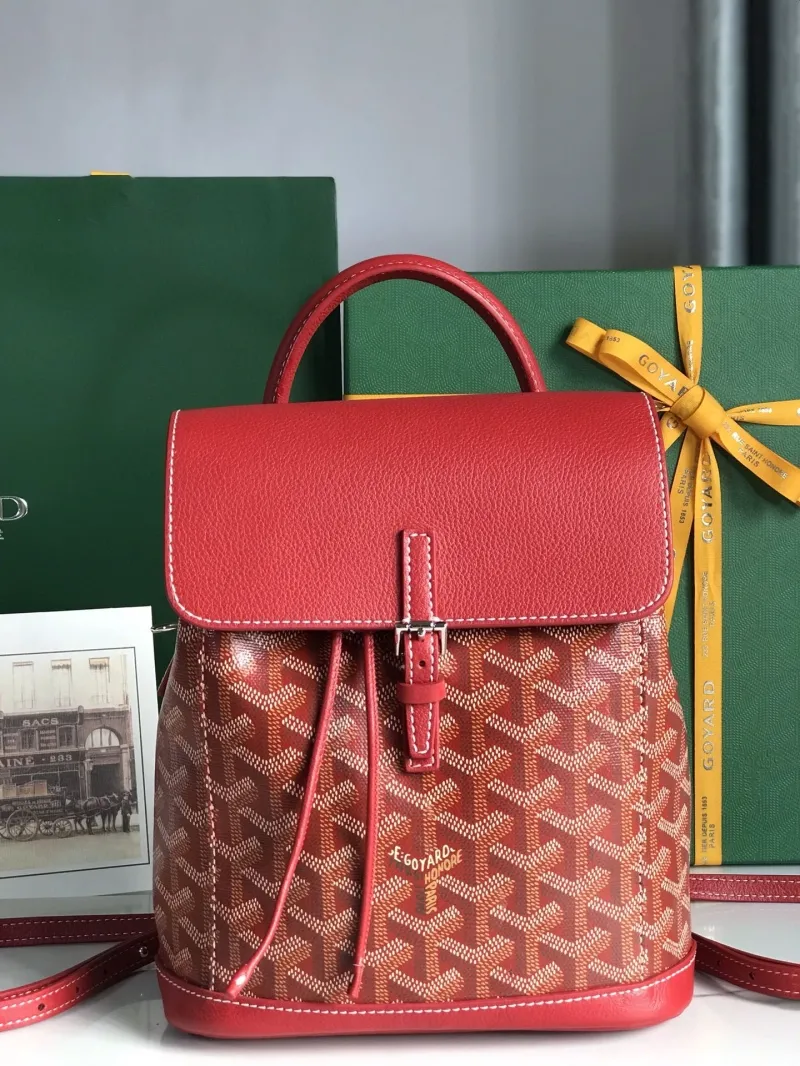 Goyard Red Designer Backpack