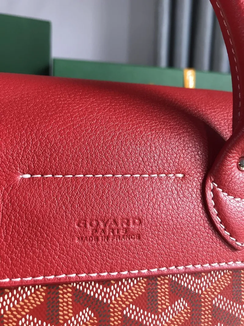 Goyard Red Designer Backpack - Image 5