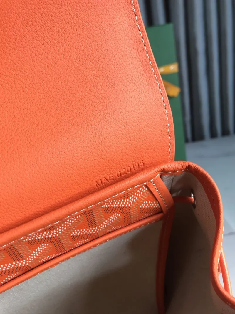 Goyard Orange Leather Mini Backpack - Image 6