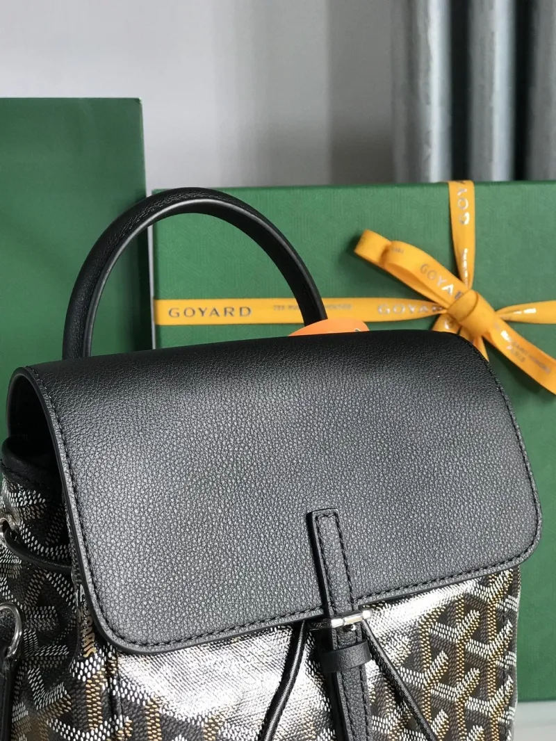 Goyard Black Mini Leather Backpack - Image 5