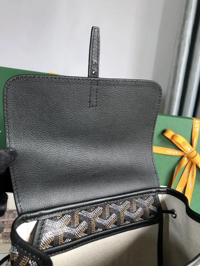 Goyard Black Mini Leather Backpack - Image 7
