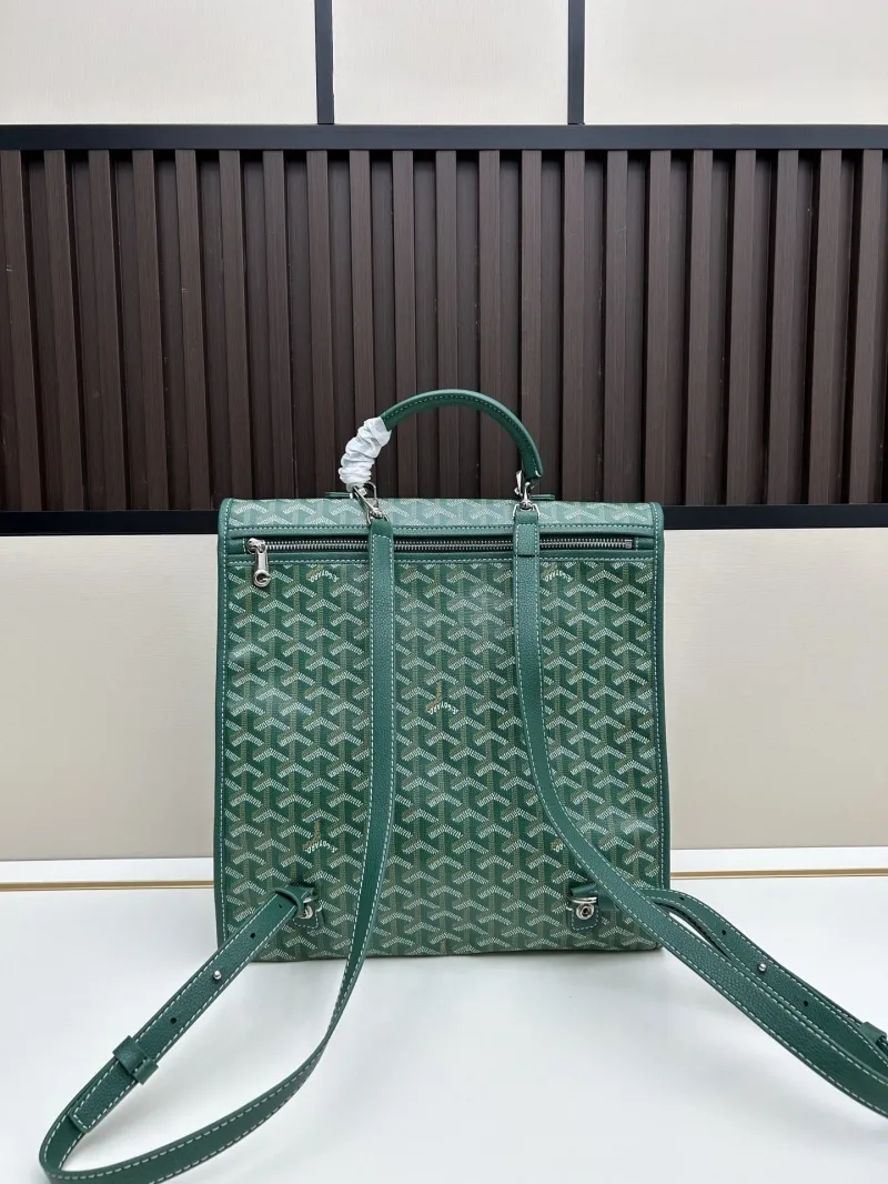 Goyard Green Luxury Designer Backpack - Image 3