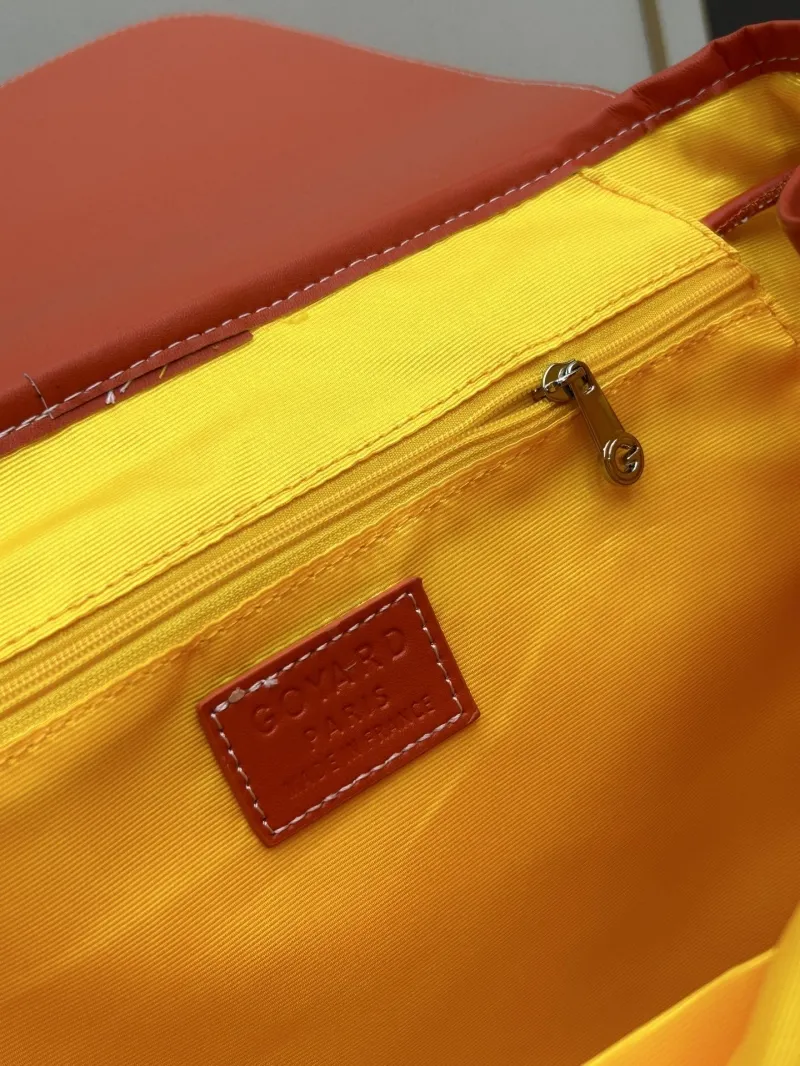 Goyard Orange Leather Backpack - Image 8