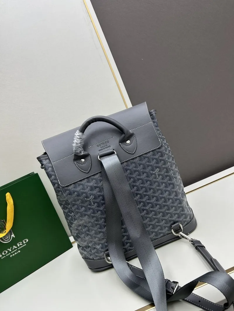 Goyard Gray Monogram Canvas Backpack - Image 3