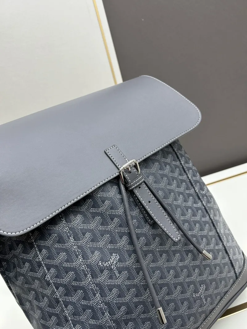 Goyard Gray Monogram Canvas Backpack - Image 4