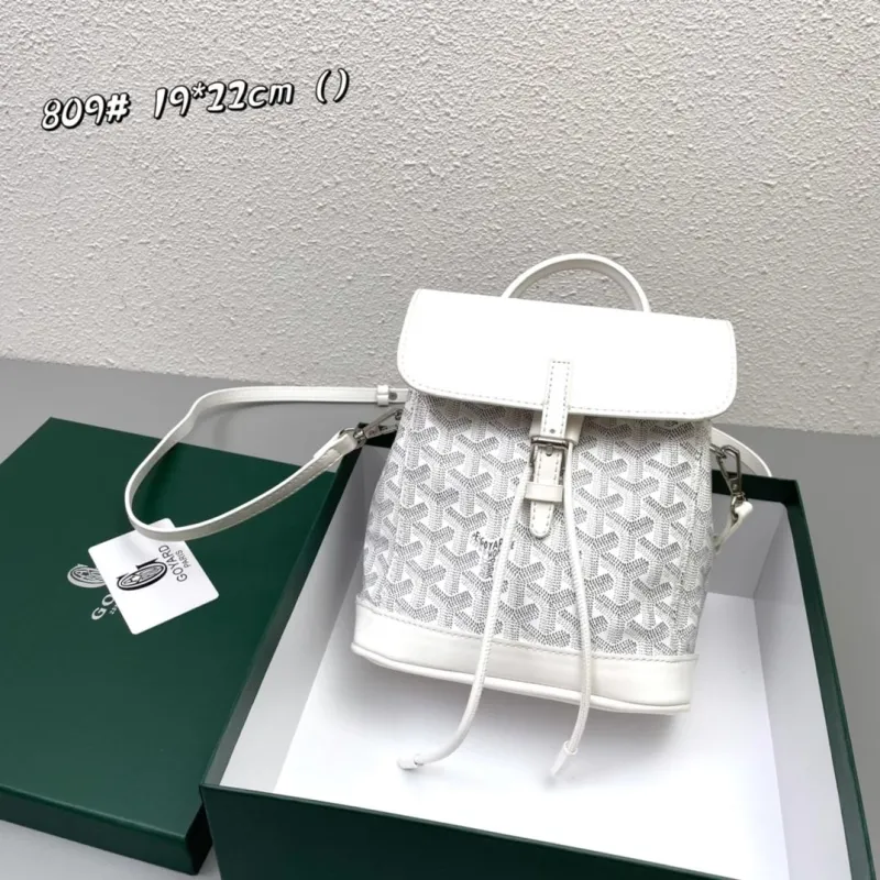 Goyard White Mini Backpack 809