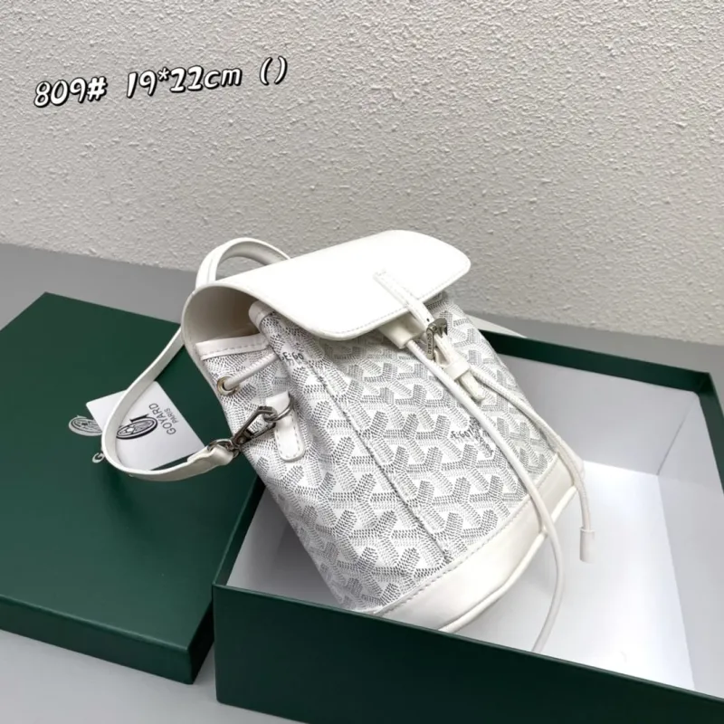 Alternative view of Goyard White Mini Backpack 809