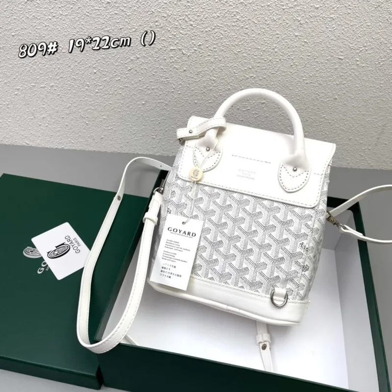 Goyard White Mini Backpack 809 - Image 3