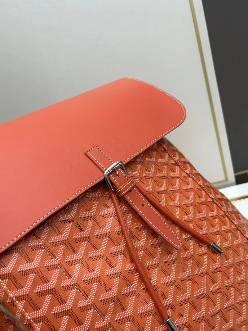 Goyard Orange Designer Backpack 121 - Image 4