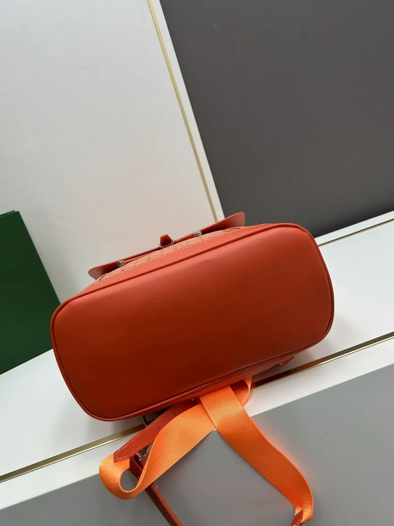 Goyard Orange Designer Backpack 121 - Image 5