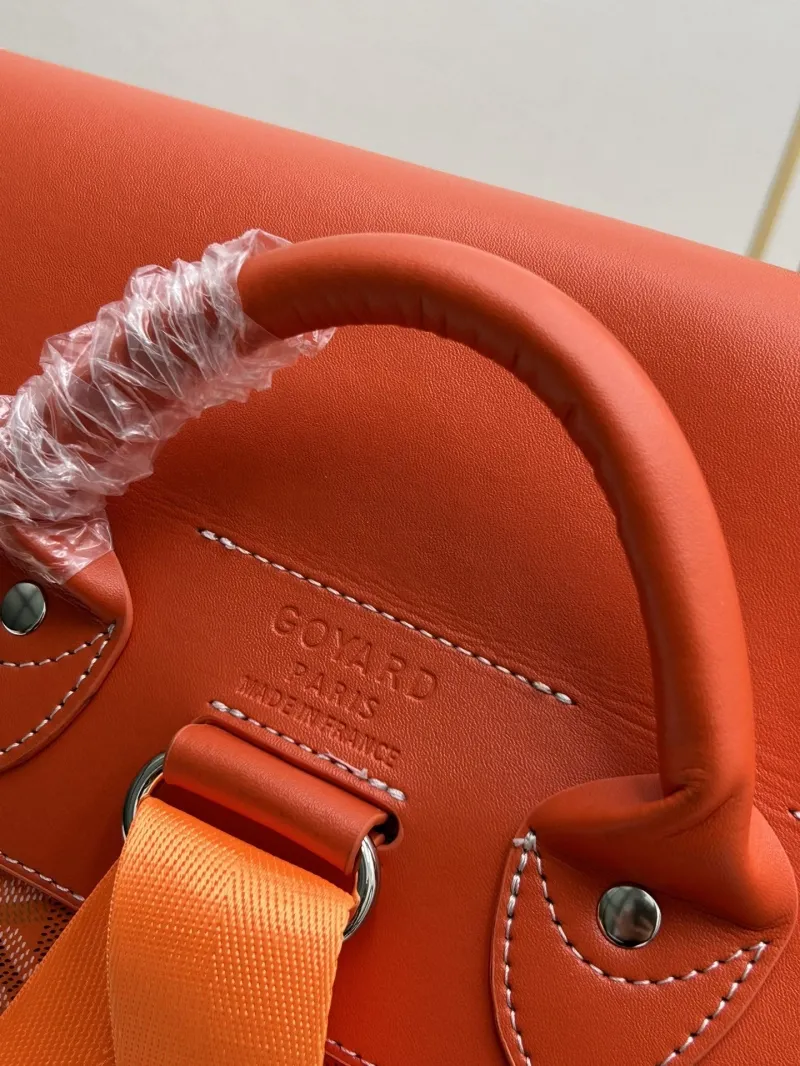 Goyard Orange Designer Backpack 121 - Image 6