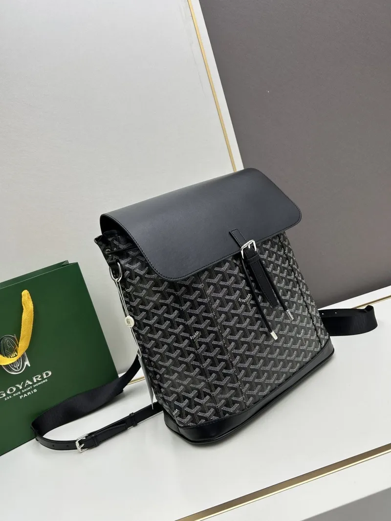Alternative view of Goyard Black Monogram Canvas Backpack
