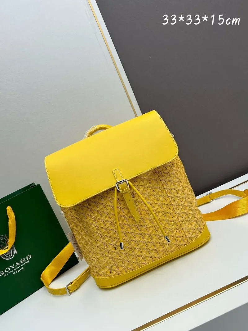 Goyard Yellow Leather Backpack 124